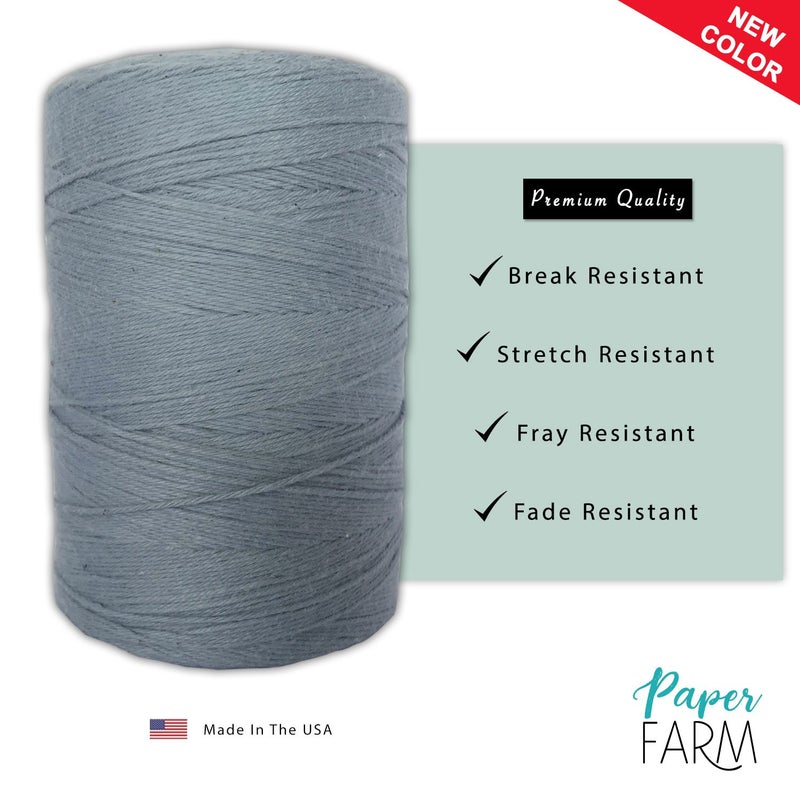 Paper Farm 100% Cotton Loom Warp Thread (Light Blue), 8/4 Warp Yarn (800 Yards), Perfect for Weaving: Carpet, Tapestry, Rug, Blanket or Pattern - Warping Thread for Any Loom - Image 2